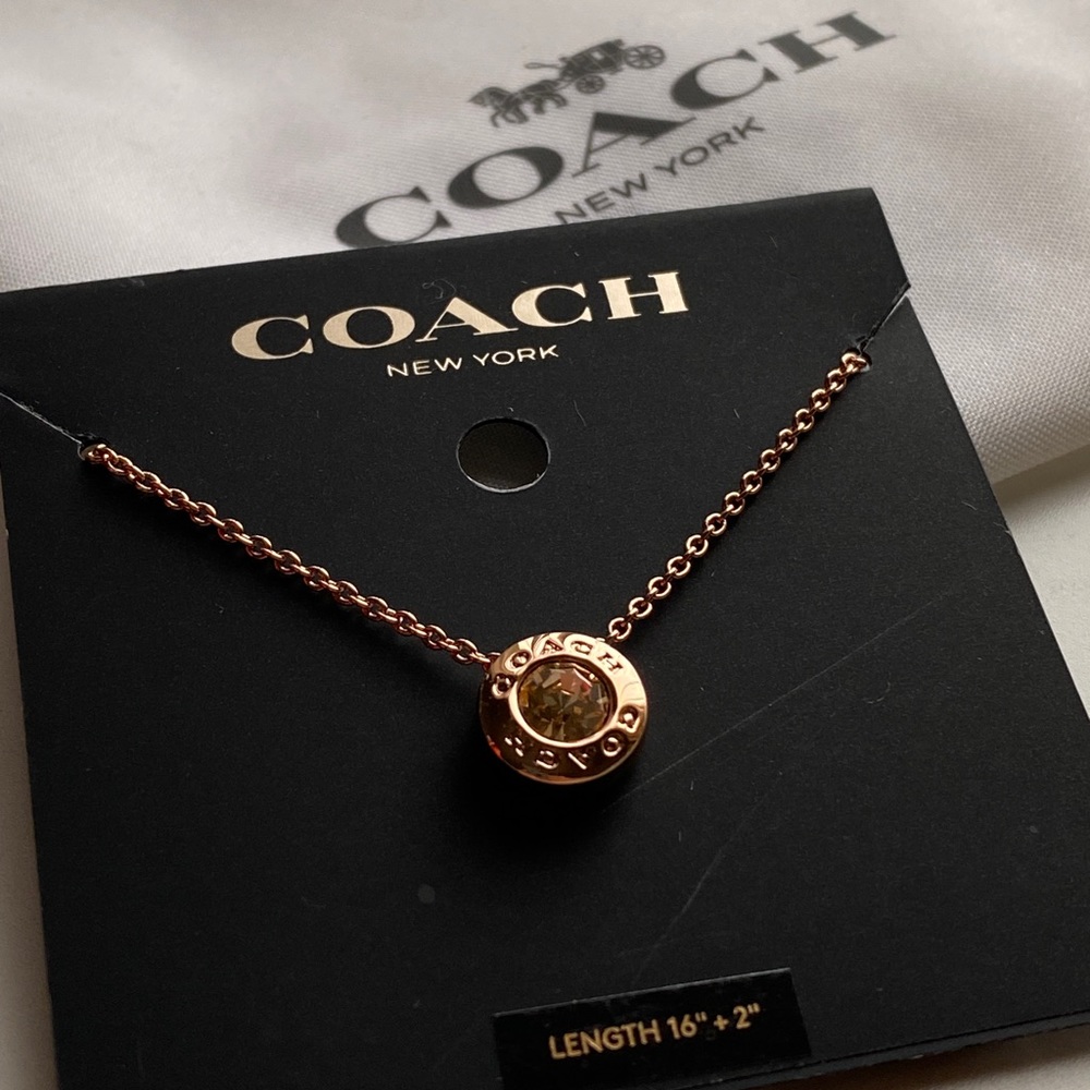 Coach circle necklaces with mini dust back for jewelry